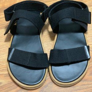 ASOS DESIGN Sandals In Black Tape With White Sole MENS SIZE 12